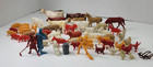 57 Pc Vintage Marx Farm Animals Farmers Figures Lot Cow Duck Horse Lamb Pig Cat