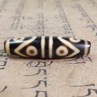 Ancient Tibetan Dzi Beads Old Agate 8 Eye Totem Amulet Pendant 48  12mm  6076