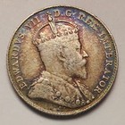 Canada 1905 Silver 10 Cent Canadian Coin King Edward Vii   925 Fine 