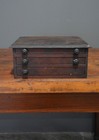 Antique Watchmakers 3 Drawer Storage Wood Cabinet Watch Crystals Apothecary Vtg