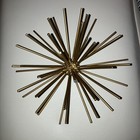 Vintage Brass Starburst Wall Hanging Mcm Interior Decor 9    By 9   