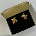 Vintage Avon Front-back Teddy Bear Earrings     1998 Nwt
