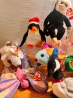 Lot Of 9 Vintage Ty Beanie Babies Plush Toys With Tags
