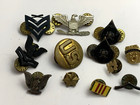Vtg Junk Drawer Military Lot-12 Mixed Lapel Pins Badges Army Navy Insignia Eagle