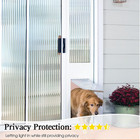 Window Privacy Film 3d Reeded Glass Static Clings Fluted Frosted Decorative Wind