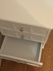 White 3-drawer Wooden Chest Of Drawers  Painted Finish  Brass Metal Knobs