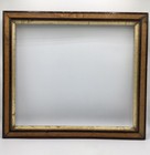 Antique Victorian Oak Picture Frame Dutch Flemish Style Gilded Gold Liner 15x17