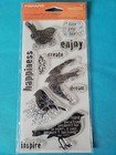 Fiskars Clear Bird Stamps -inkadinkadoo Dog Stamps    Butterfly Stamps lot  Of 3