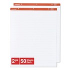 Universal 35601 27 In  X 34 In  Easel Pads flip Charts - White  2 carton  New
