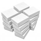 Bulk Cardboard Kraft Paper Jewelry Gift Boxes Cotton Filled White - For Shipping
