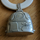 Birth Record Sterling Silver Date Weight Christening Baby Rattle Teething Ring