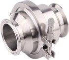 Sanitary Check Valve - One Way Flow - 2  Tri Clamp Style  Stainless Steel
