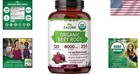 Extra Strength Organic Beet Root 20 1 Extract With Black Pepper - 4  Supply