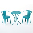 Outdoor Patio Set Round Table   2 Chairs     Bistro Dining Set Garden Backyard