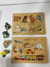 Vintage Fisher-price Wooden Puzzles Lot Of 2 1971-1973 Quaker Oats Company