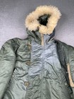 Vintage Military N-3b Parka Coat Jacket Mens Large Insulated Rubin   Sons
