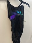 Vintage Speedo Women s Racerback Open Back Swimsuit Team Usa  2000 Black  Sz 30
