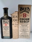 Antique Bee s Laxative Cough Syrup Chloroform Bottle Unused Box Quack Medicine
