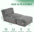 Hobestluk Big Bean Bag Lounger Chairs Large Beanbag Chair For Adults Bean Bag So
