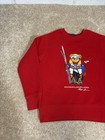 Polo Ralph Lauren Skiing Red Polo Bear Crewneck Sweatshirt Youth Boys Size S