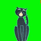 Vintage Black Cat Halloween Decoration Die Cut Cardboard Wall Decor 23in Tall
