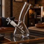 8 In Glass Bong Heavy Duty Glass Beaker Bong Water Pipe With 14mm Bowl    