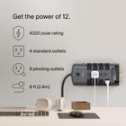 Belkin Surge Protector Power Strip W  8 Rotating   4 Standard Outlets - Gray 