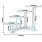 17  White 4 Tier Plastic Cake Stand Pillar Design Cupcake Holder Party Supplies