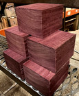 Five Exotic Kiln Dried Purpleheart Bowl Blank Wood Turning Lumber  4  X 4  X 3 