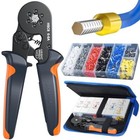 Ferrule Crimping Tool Kit With 1900pcs Wire Connectors   Hexagonal Dem49xn