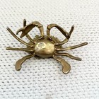 Vintage Brass Mcm Crab Ashtray Smoking Hinged Trinket Dish Decor Insert Dish