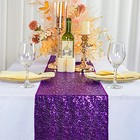  12x72-inch Rectangle-purple-sequin Table Runner- For Wedding party decor 
