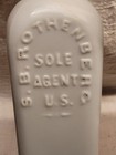 Embossed S B Rothenberg Sole Agents Western Bitters Gin Milk Glass Applied Seal