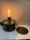 Primitive Early 18th Century Style Vintage Metal Tinderbox Candle Holder