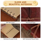5 Pcs Pu Leather Notebook  Travel Journal Book With Blank Pages And Pendant     