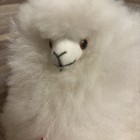 Alpaca Llama Handmade Stuffed Plush - Real Soft Fur White Fluffy Luxury Peru