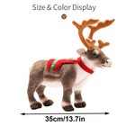 Reindeer Plush Deer Plush Decorative Pillow Soft Reindeer Toys Elk Doll 13 7in 
