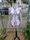 Nwt By Anthropologie Purple Ivory Printed Button Down Tunic Blouse Xlp Petite