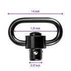 2pcs Heavy Duty Flush Push Button Quick Detach 1 25  Rifle Qd Sling Swivel Mount