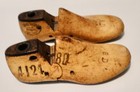 Vintage Pair Child s Wood Shoe Forms Cobbler s Mold  6 3 4  Empire Branch 1947