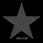 Large 7 5 Inch Star Rhinestone Transfer Hotfix Bling Iron On