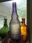 1880s Pretty Amethyst Unique Shaped 6h Emb Catsup Bottle Early Heinz 