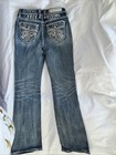 Rock Revival Aldine Highrise  Curvy Fit Bootcut Light Wash Sparkle Rock Jeans 29