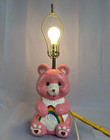 Vintage 80s Pink Care Bears Ceramic Lamp Cheer Bear 120v Works Girls