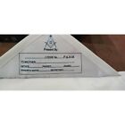 Masonic Regalia Candidate Plain White Genuine Leather Apron