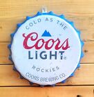 Coors Light Beer Bottle Cap Metal Sign Man Cave Bar Decor Beer Sign 