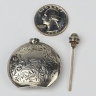 Unique Vintage Sterling Silver Hand Engraved Perfume Bottle