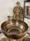 10 Inch Mantra And Dorje Carved Tibetan Singing Bowl-for Meditation yoga therapy
