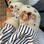 Crocs Jibbitz - Marble Flower   Mixed Gems Charms Set Of 11