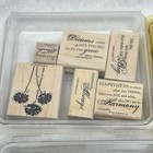 Lot Of Rubber Stamps Stampin Up On Wood Mixed Theme   Brand See Photos